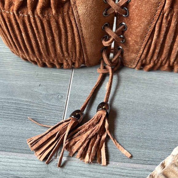 Suede style stretch wide belt, stretchable & front ropes adjustable for size S~M - Picture 7 of 12